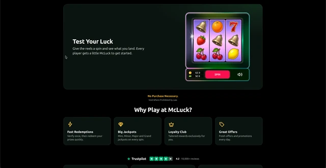 McLuck free demo spin and its features: fast redemptions, jackpots, loyalty club